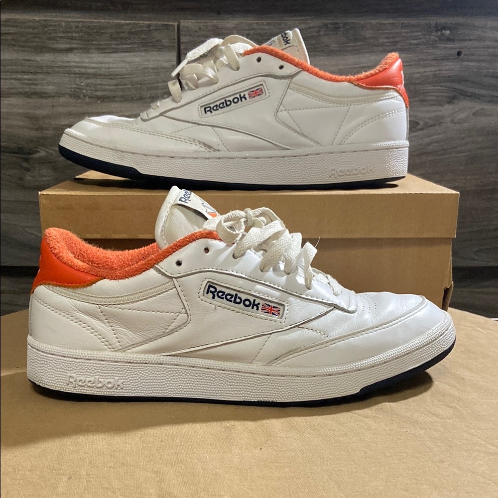 Reebok Club C 85 x Eric Emanuel White Orange Navy